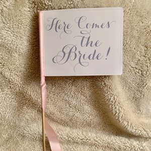 “Here Comes The Bride” Wedding Sign/Flag